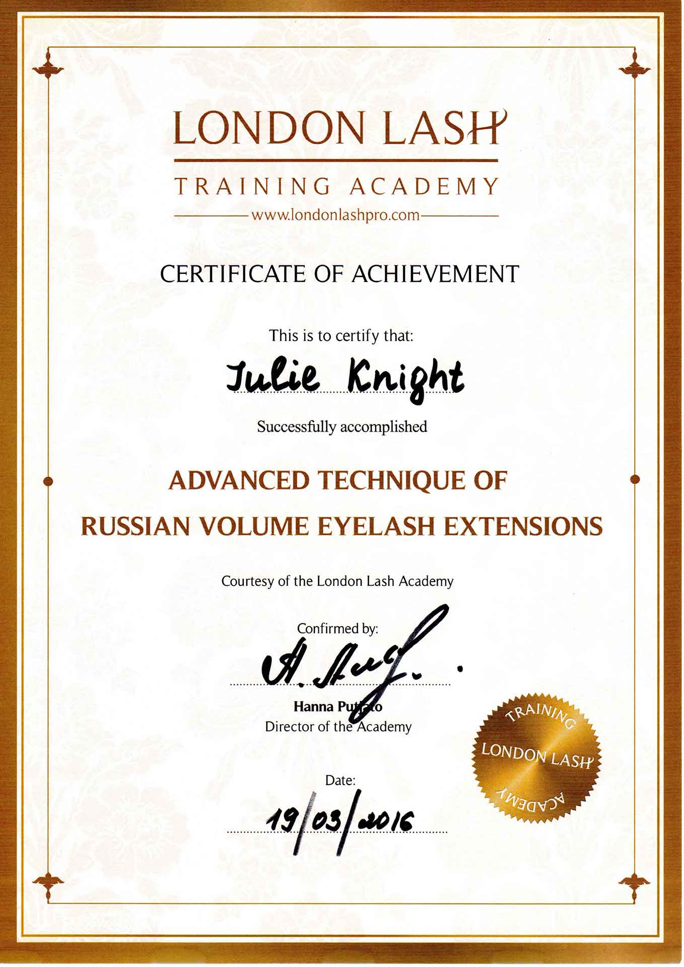 Julie-Knight-London-Lash-Advanced-Volume-Certificate