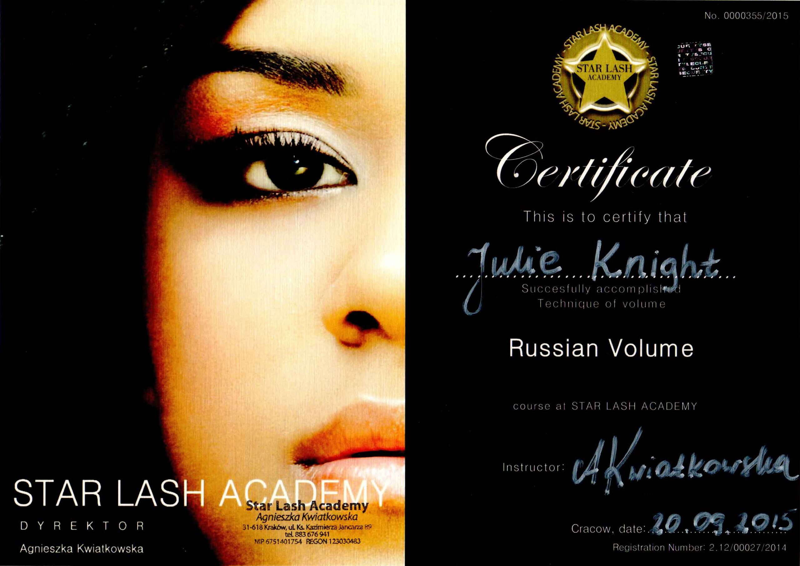 Julie-Knight-Star-Academy-Volume-Certificate